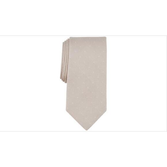 Michael Kors Men's Petru Dot-Pattern Tie - Champagne 14645 - Picture 1 of 1